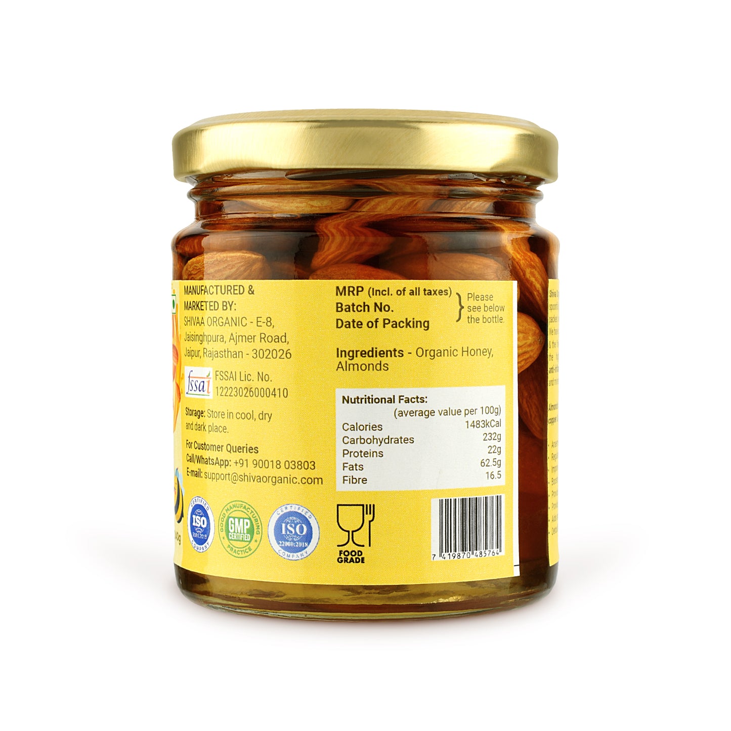 Almond nuts soaked in honey | 240gm