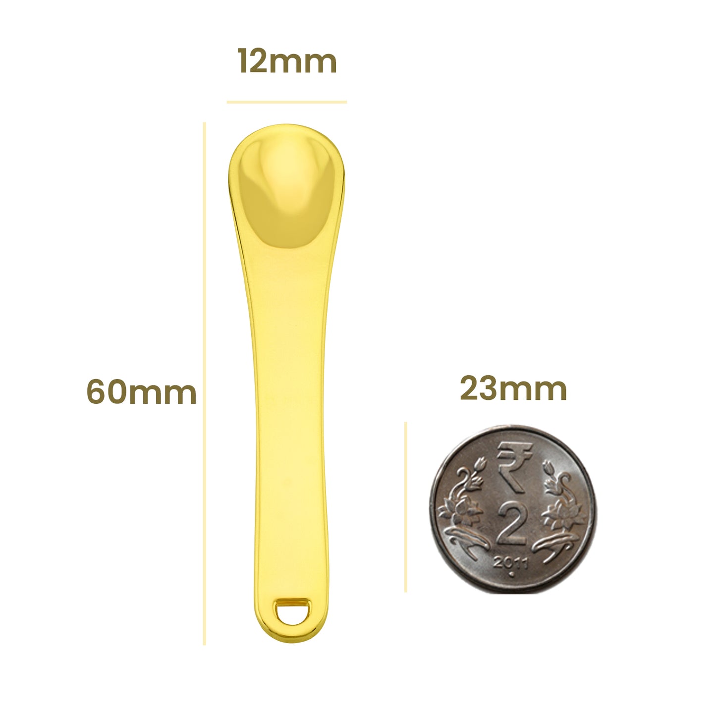 Gold Metal Shilajit Spoon | Spatula | Pack of 2