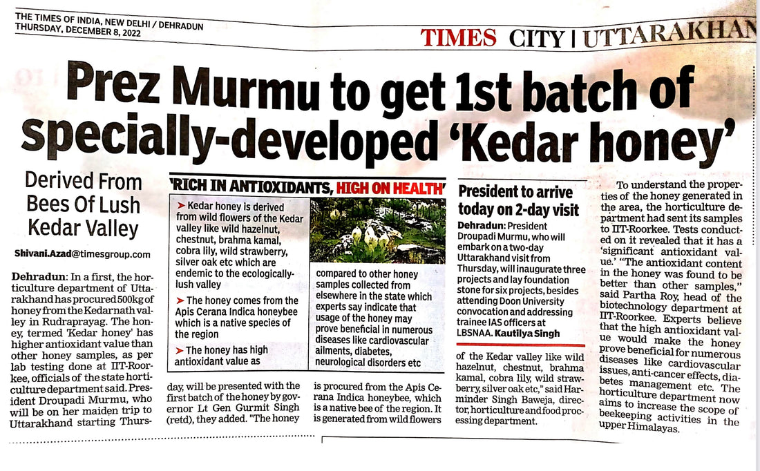 President Murmu to get 1st batch of specially-developed 'Kedar honey'