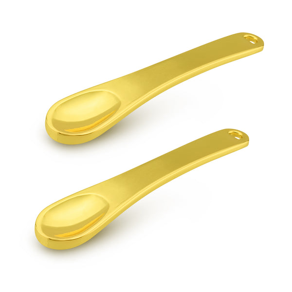 Gold Metal Shilajit Spoon |  Spatula | Pack of 2