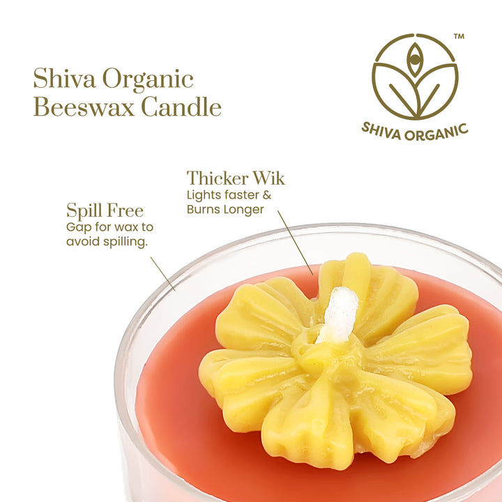  Handmade Flower Candle | Beeswax | Shiva Organic