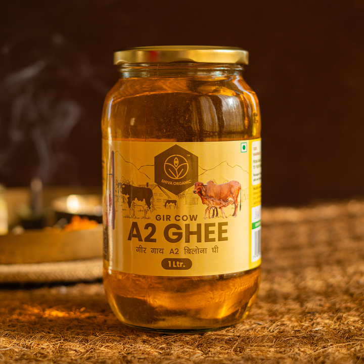 Gir Cow A2 Desi Ghee | Bilona Ghee 1 ltr | Shiva Organic