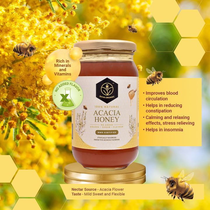 250 gm | Acacia Flower Honey | Cidr Honey | Shiva Organic