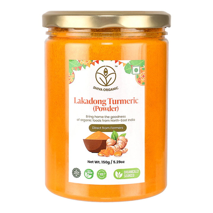 Lakadong Turmeric Powder | Haldee | High Curcumin | Shiva Organic