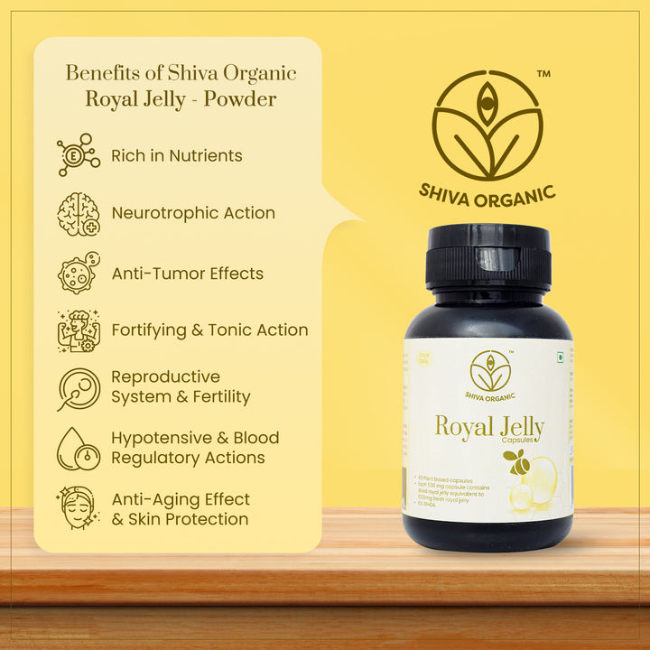 Royal Jelly Capsule | 500mg | Shiva Organic