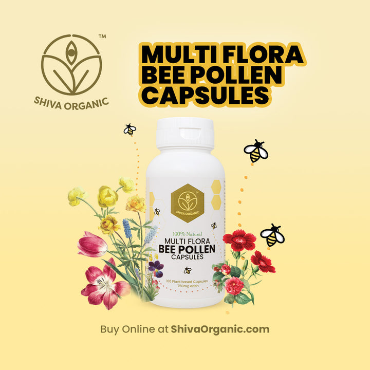 Buy Bee Pollen Capsules 750mg | daily supplement | Shova Organic