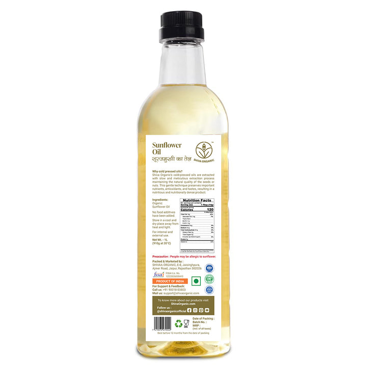 Sunflower oil | Cold Pressed | 1 litre