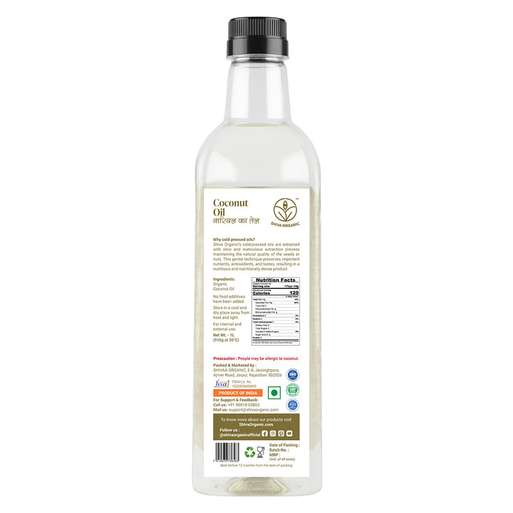 Orgnic Coconut Oil | 1 ltr