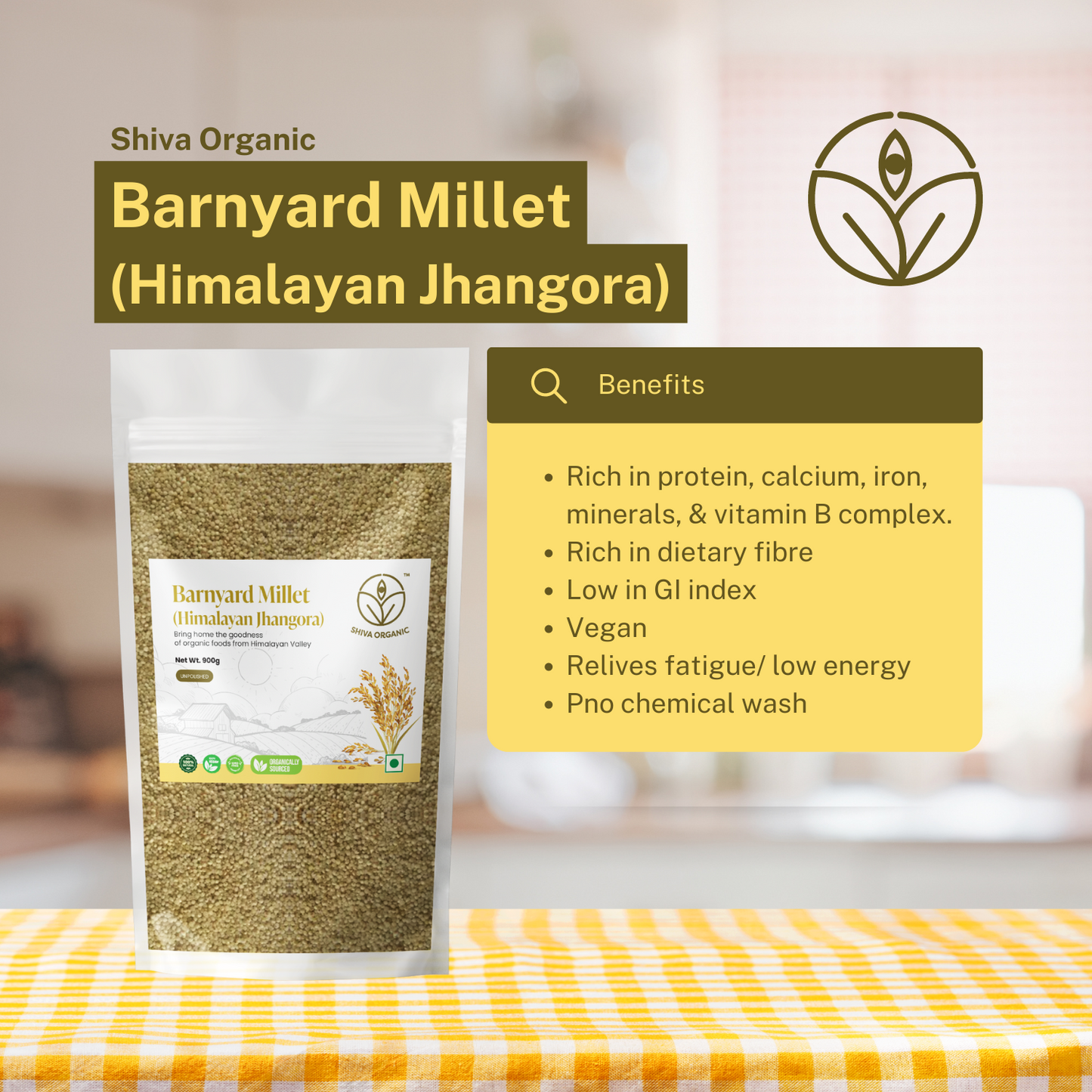 Organic Barnayrd Millet | Himalayan Jhangora | Shiva Organic