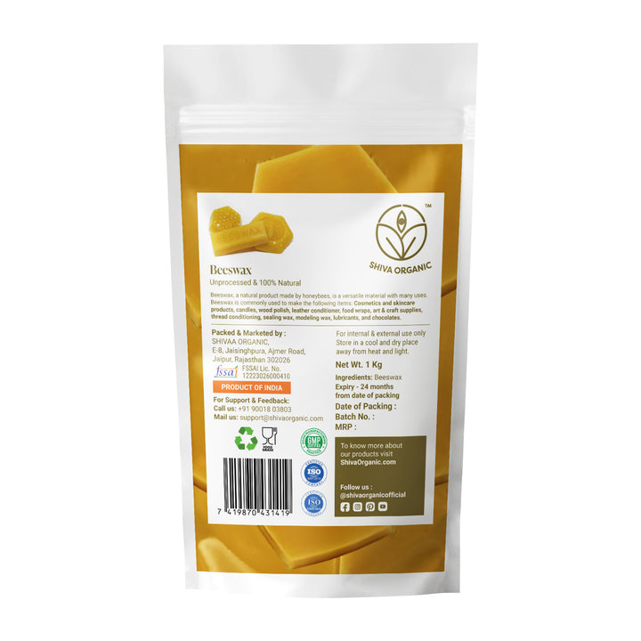 Beeswax | cosmetic wax 1 kg | Shiva Organic