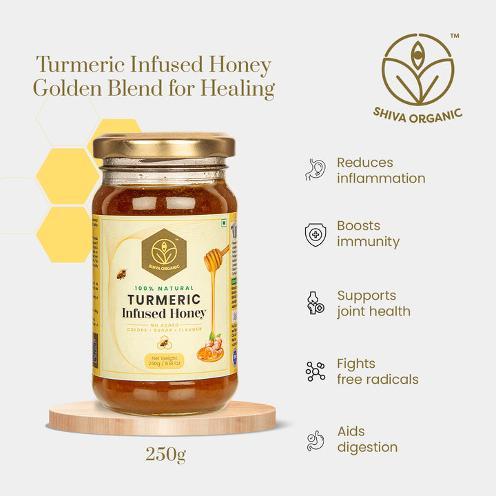 Haldi Honey | Turmeric infused Honey | Shiva Organic