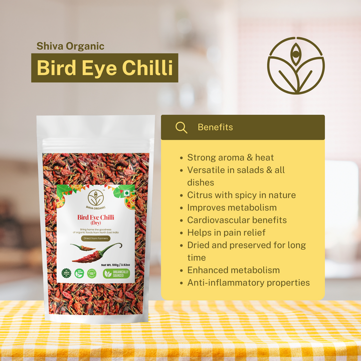 Bird Eye Chilli Dry | Shiva Organic