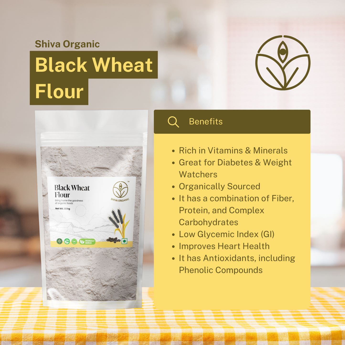 Black Wheat Flour | Atta for Diabetes | Glutten free