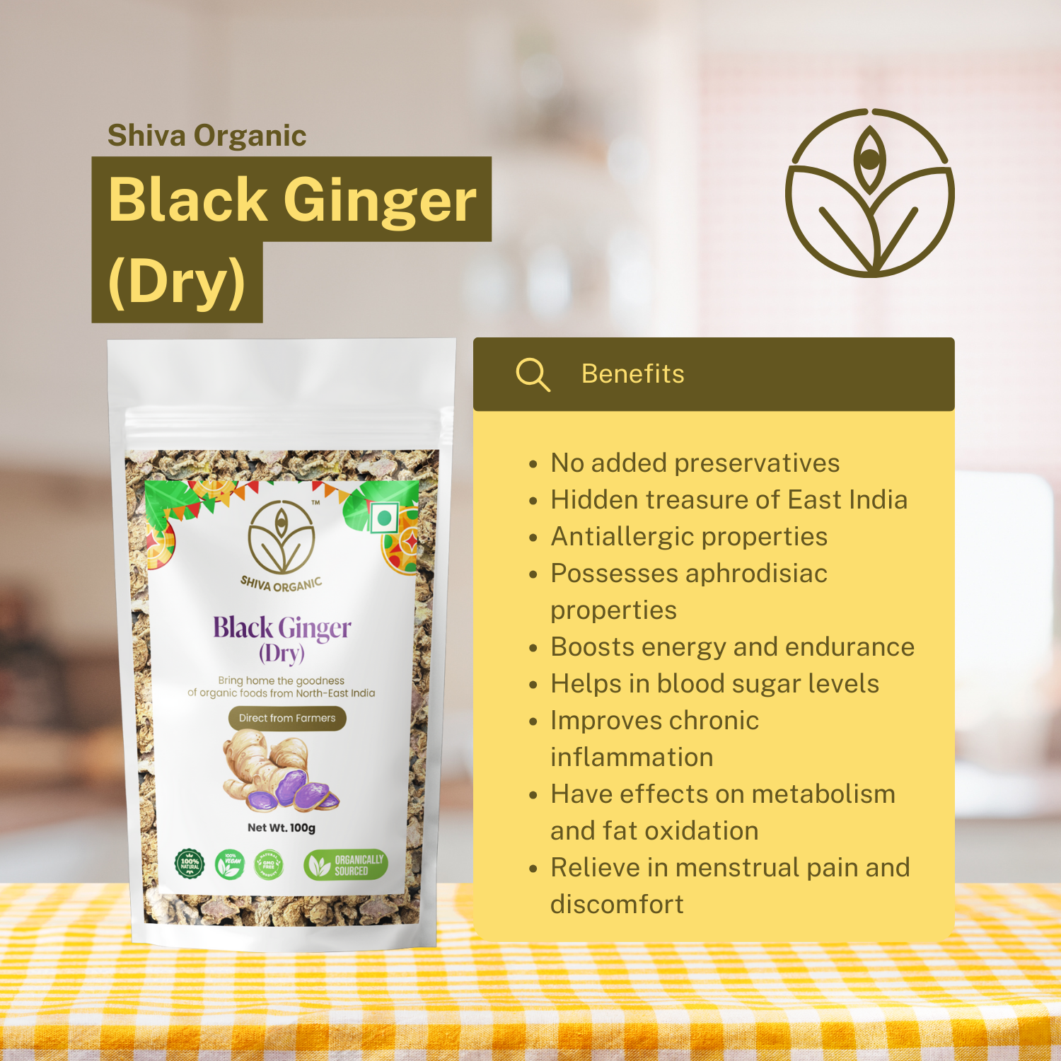 Black Ginger Dry | Shiva Organic
