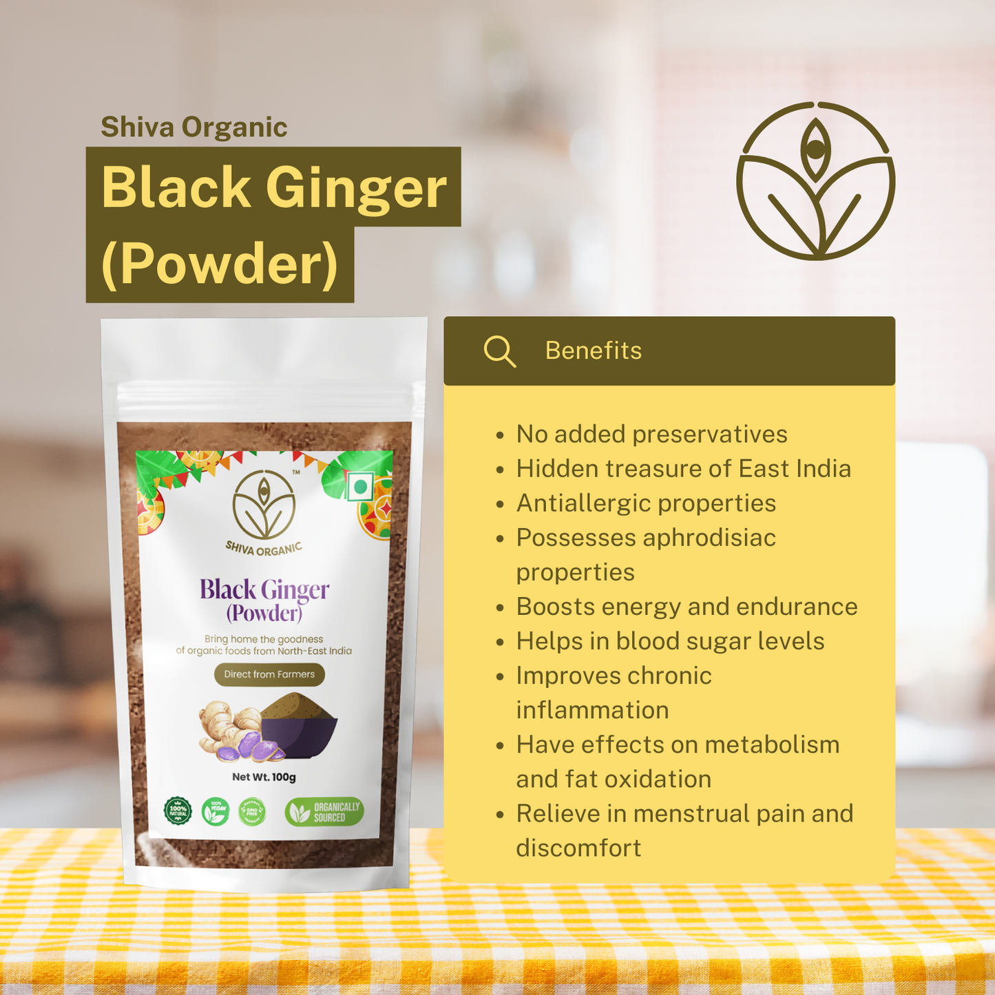 Black Ginger Powder | Shiva Organic