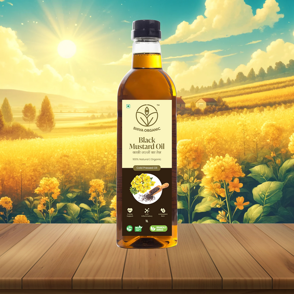 Organic Black Mustard Oil | Cold Press | 1 litre | Shiva Organic