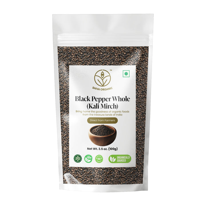 Black Pepper Whole 100g | Shiva Organic