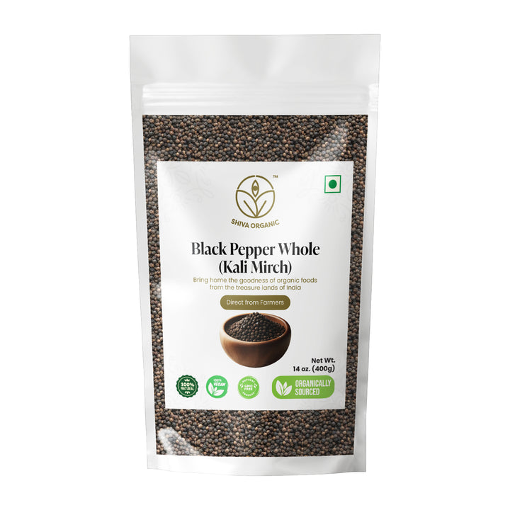 Black Pepper Whole 400g | Shiva Organic