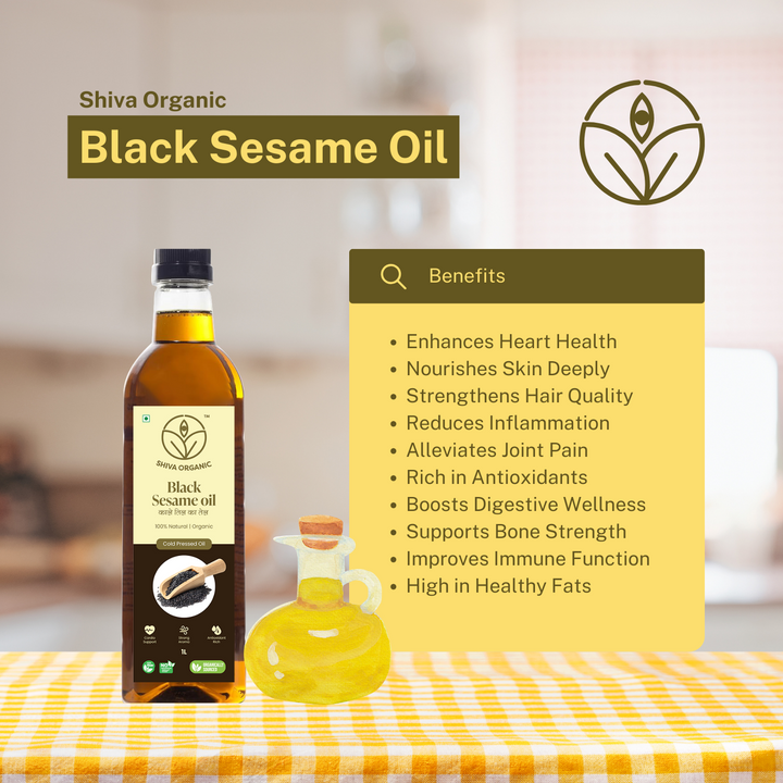 Til Oka tel  litre | Black Sesame Oil | Cold Pressed