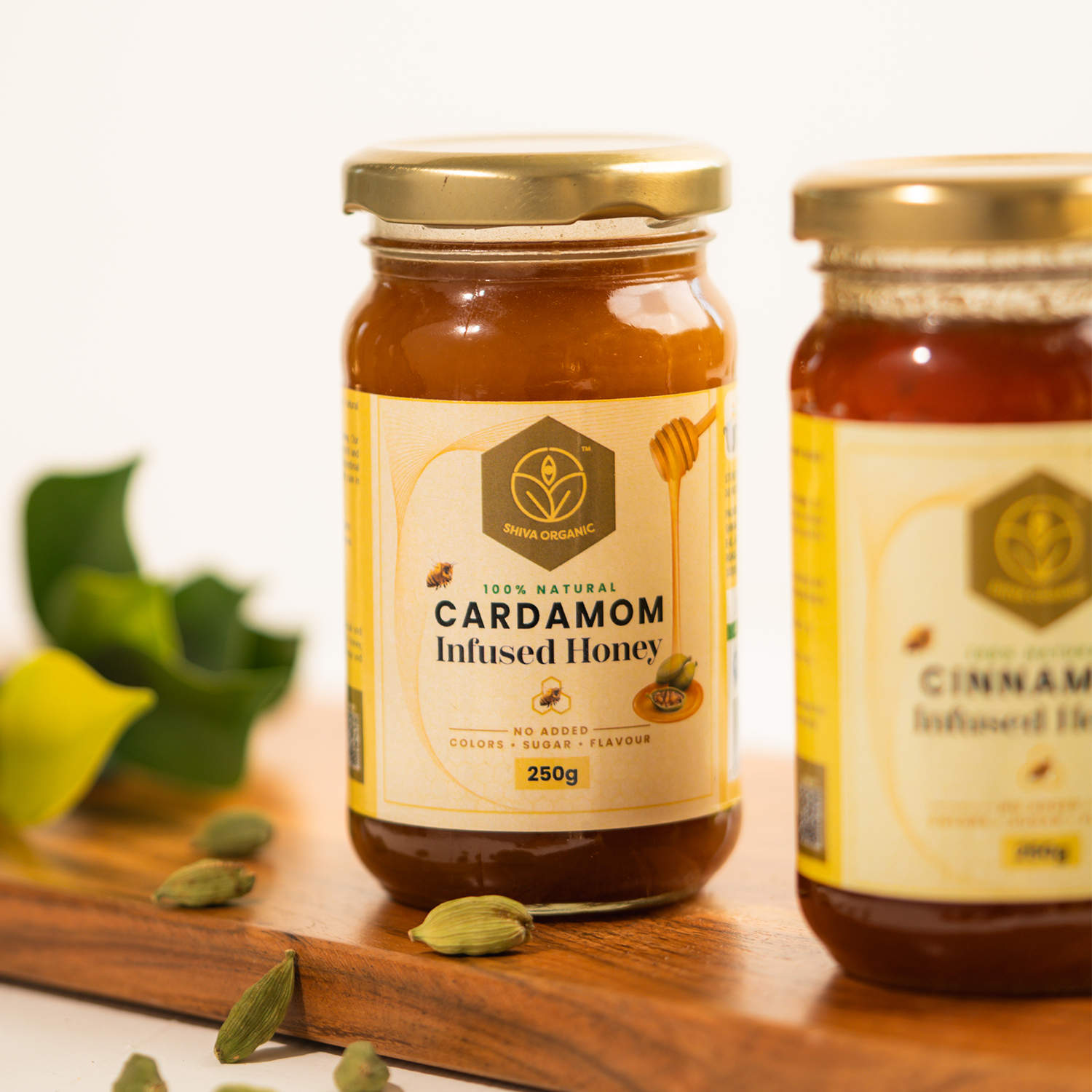 250gm | Cardimom Infused Honey | Elaichi | Shiva Organic