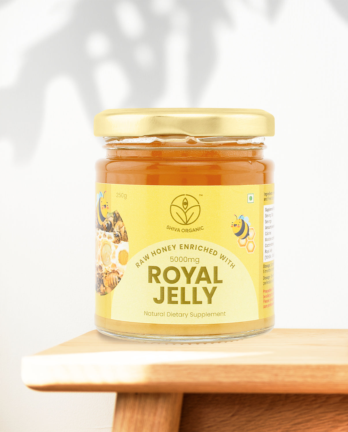 Honey wuth 5000mg Royal Jelly | 250g | Shiva Organic