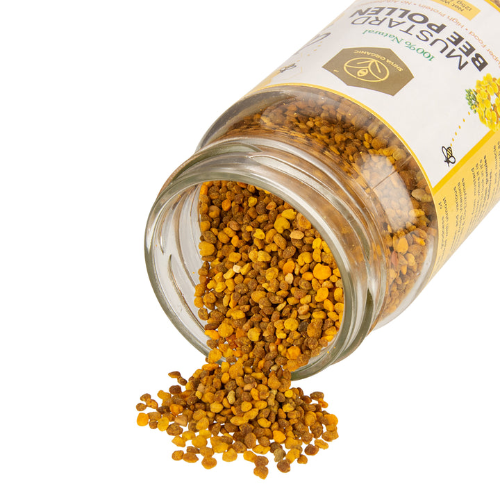 125 gm | Mustard Bee Pollen | Natural Amino Acids | Plant Protein | Shiva Organic