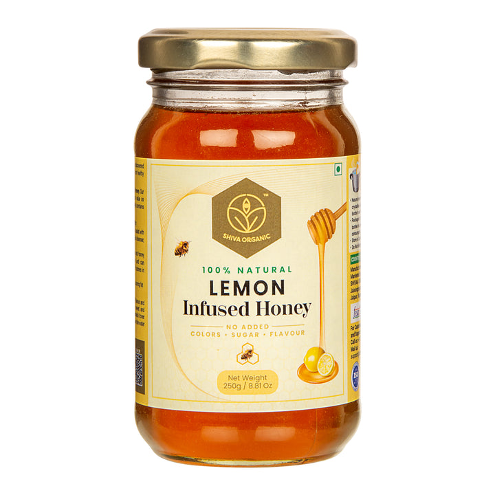 Lemon Infused Honey | Honey Lemon Tea | Weight Loss Honey | Shiva Organic