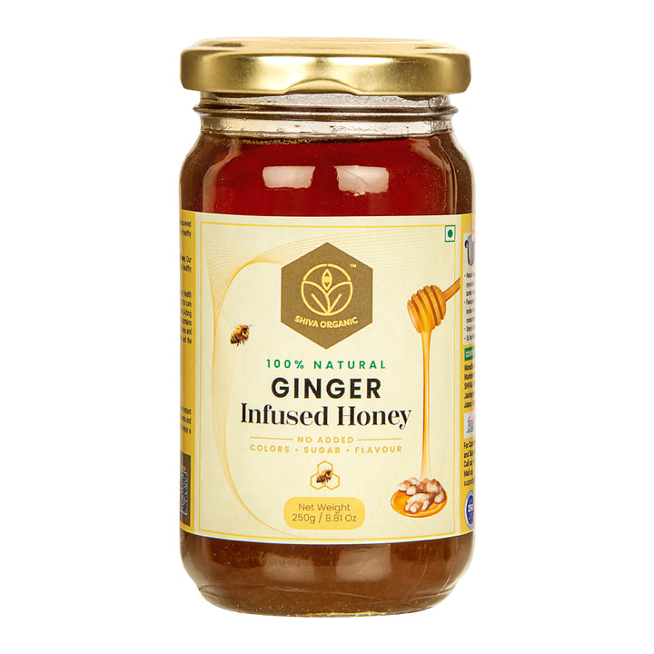 Ginger Infused Honey | 250g raw honey | immunity boost | Shiva Organic