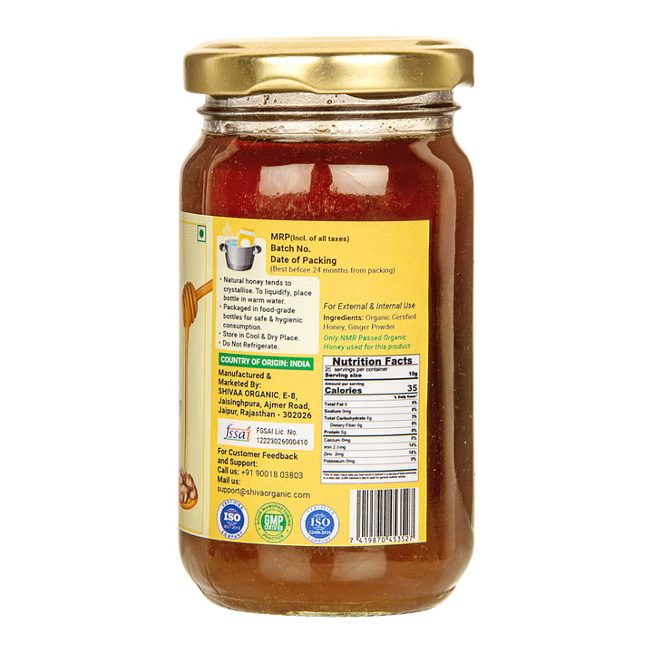 Ginger Infused Honey | 250g raw honey | immunity boost | Shiva Organic