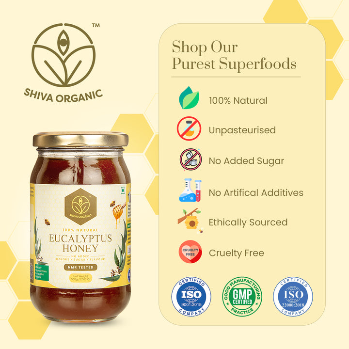 500 gm, Eucalyptus Honey | Shiva Organic