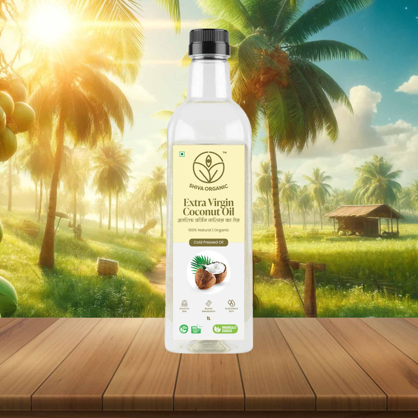 Extra Virgin Coconut Oil 1ltr | Shiva Organic