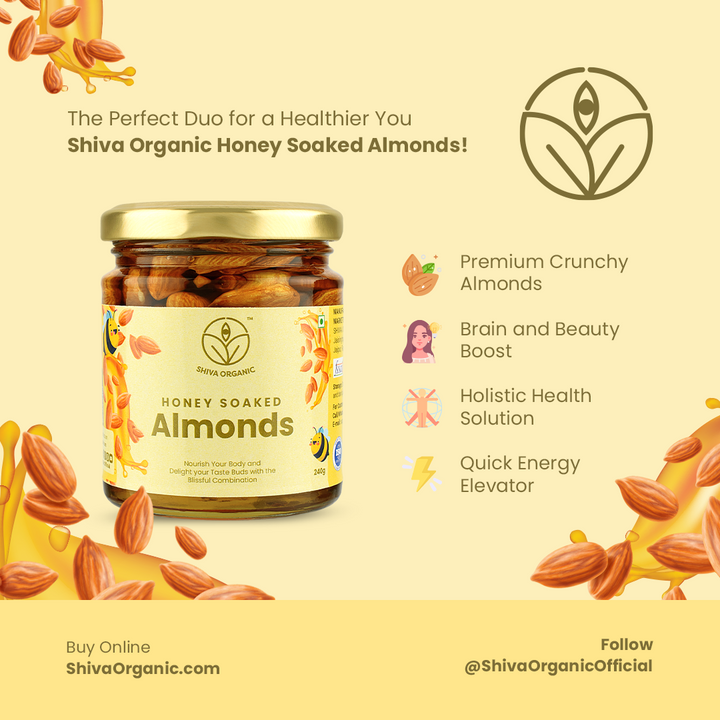 Roasted Nuts with raw honey combo | Shiva Organic