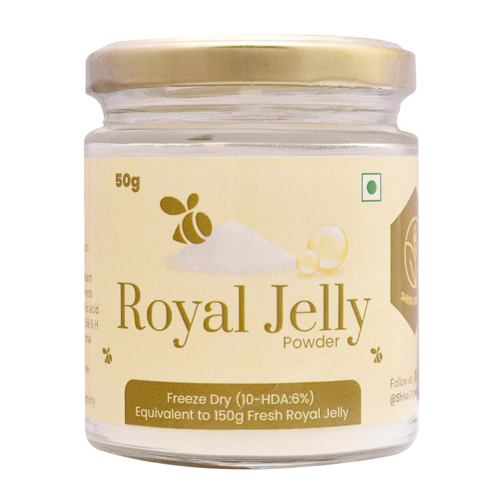 Royal Jelly Dry | Freeze Dry 10HDA-6% | 50g | Shiva Organic