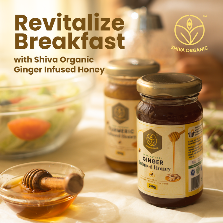 Ginger Infused Honey | 250g raw honey | immunity boost | Shiva Organic