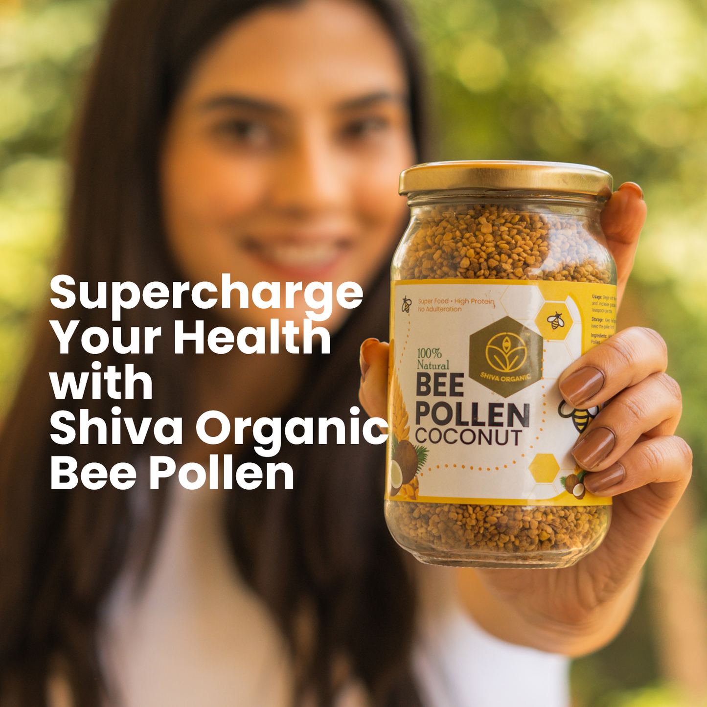 Coconut Bee Pollen 125g |Fertility Booster | Superfood | Shiva Organic