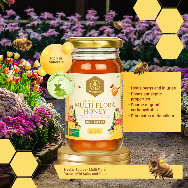 Multiflora natural honey | 250 gm | Shiva Organic