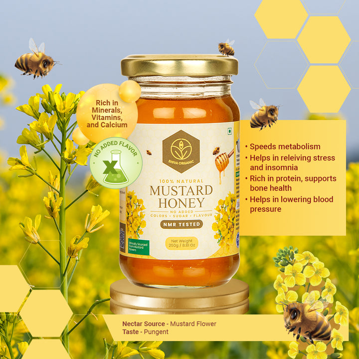 Mustard Nectar Honey | 260g | Shiva Organic