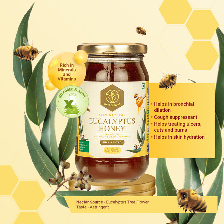 500 gm, Eucalyptus Honey | Shiva Organic