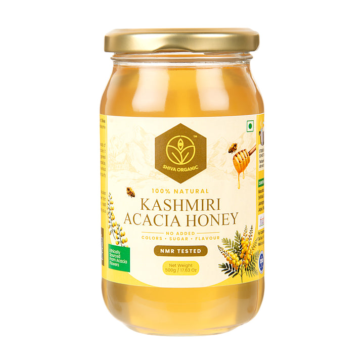 Kashmiri Honey | Raw Acacia Honey 500g | Shiva Organic