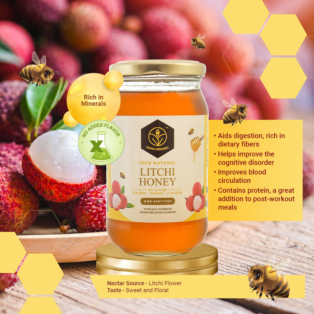 2x500 gm | Litchi Honey | Shiva Organic