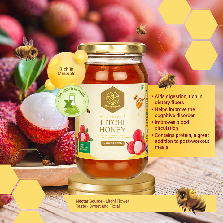 1 kg Lyche Honey | Pure Organic | Shiva Organic