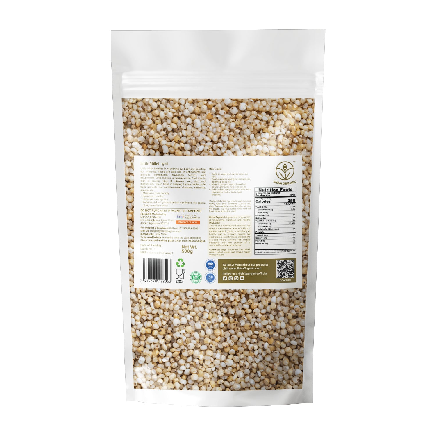 Little Millet 500g | Shiva Organic