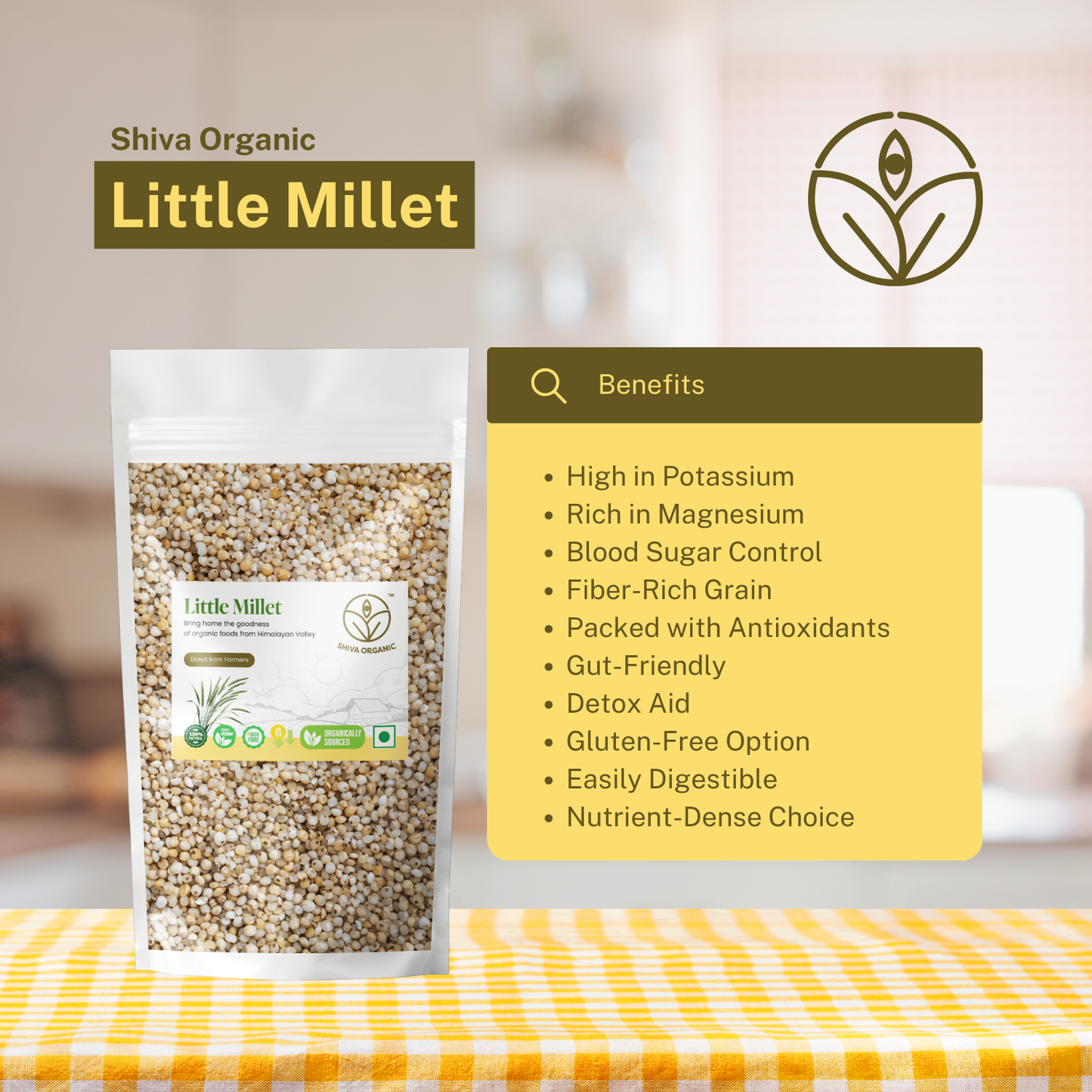 Little Millet 1 kg | Shiva Organic