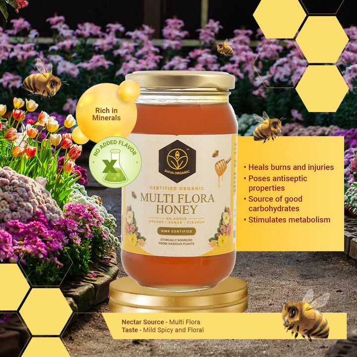 250 gm | Multi Flora Honey | Raw Himalayan Honey | Shiva Organic