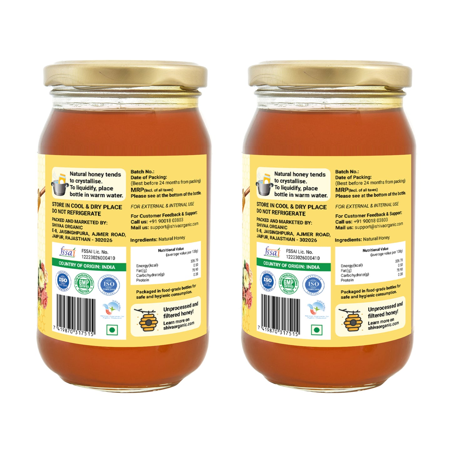 Organic honey 1kg | Multi Flora Honey | pure honey | Shiva Organic