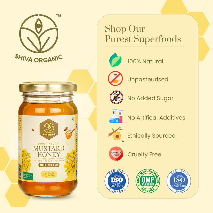 Mustard Nectar Honey | 260g | Shiva Organic