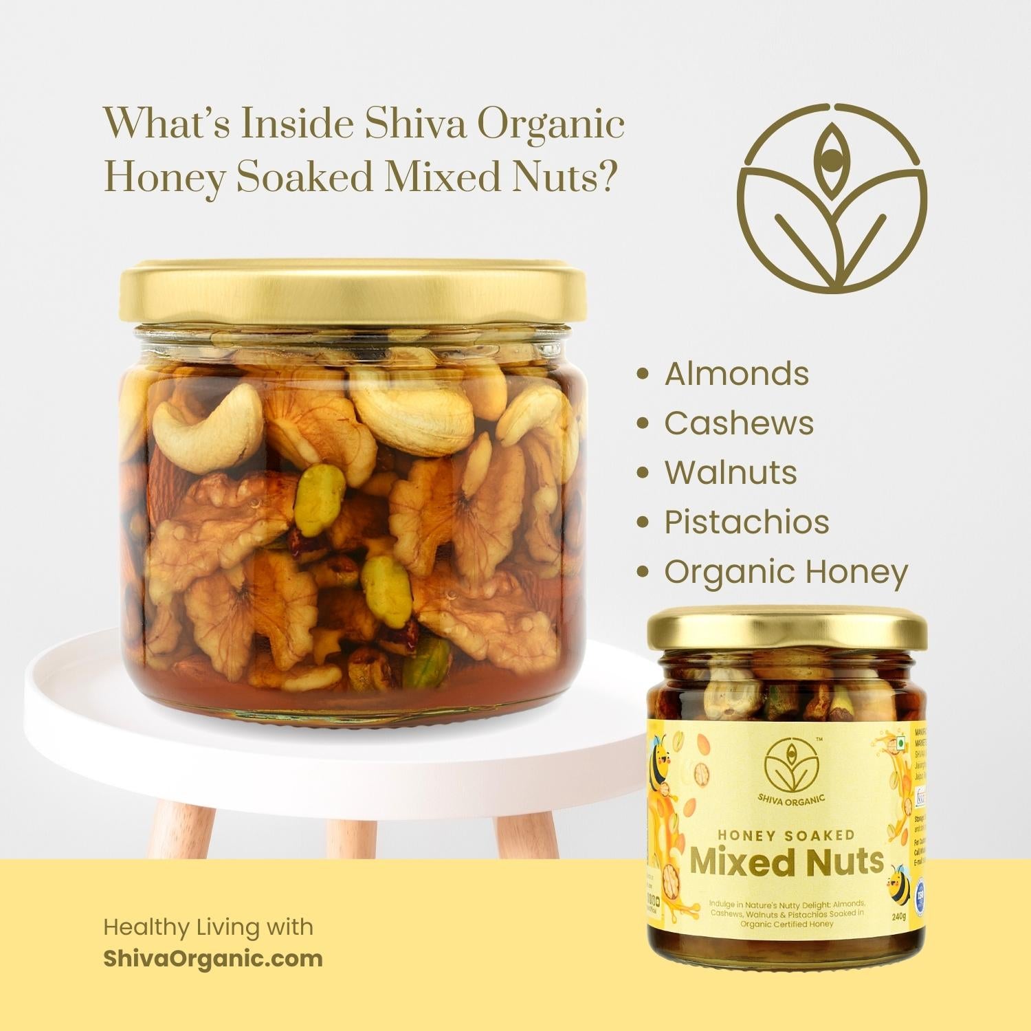 Mix dry fruits soaked in honey | Assorted Nuts 240g