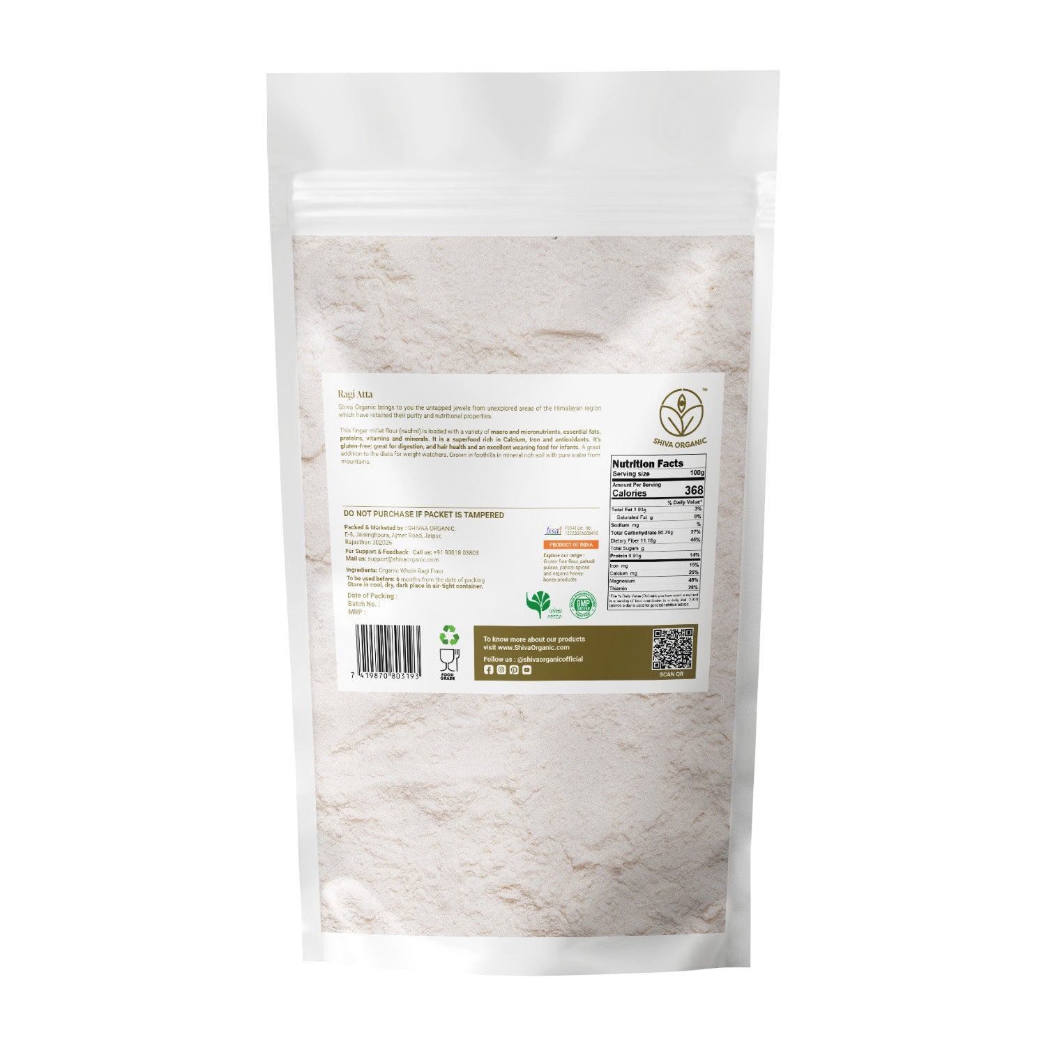 Ragi Atta | Organic Foxtail Millet | 3 kg