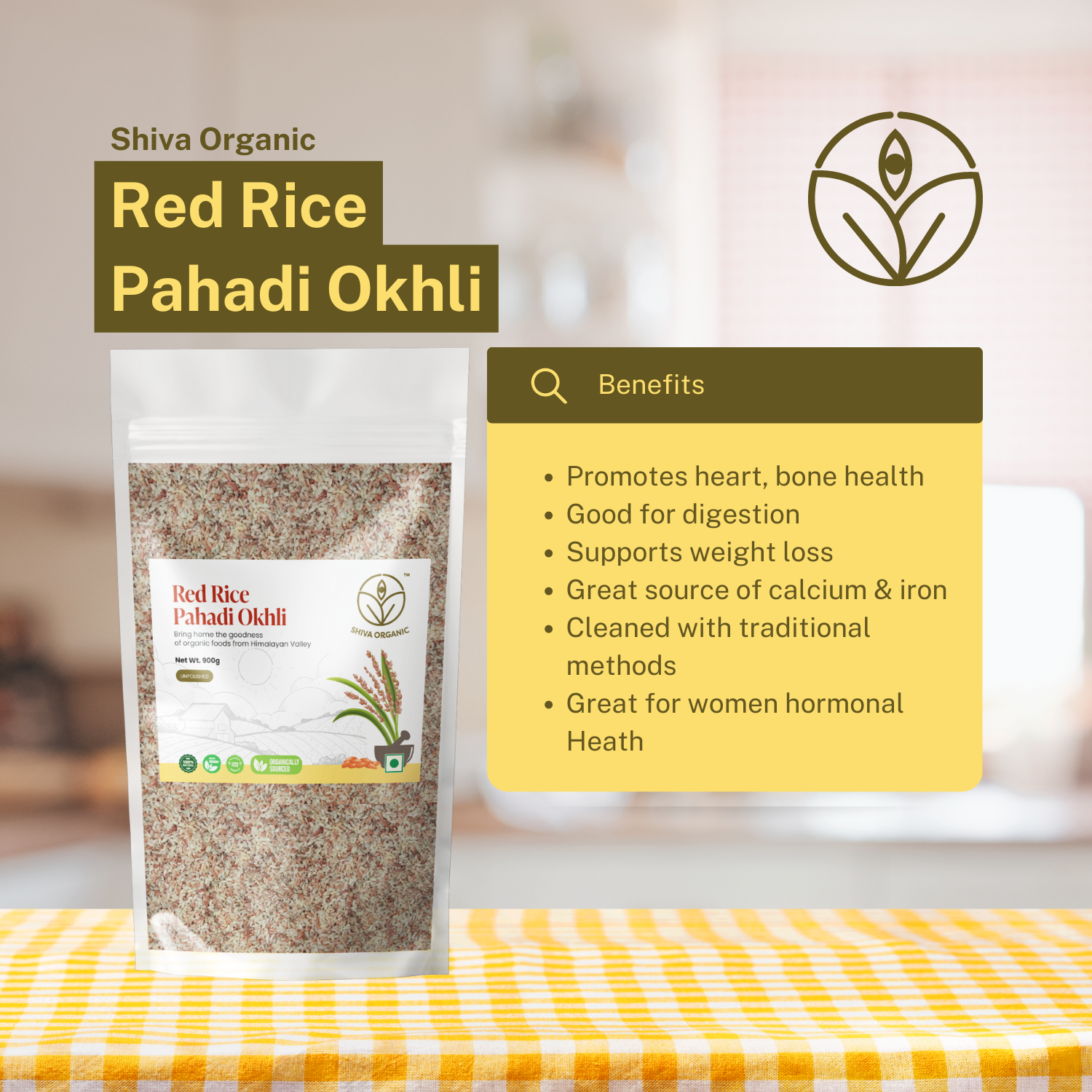 Himalayan Red Rice | Pahadi Chawal | Shiva Organic
