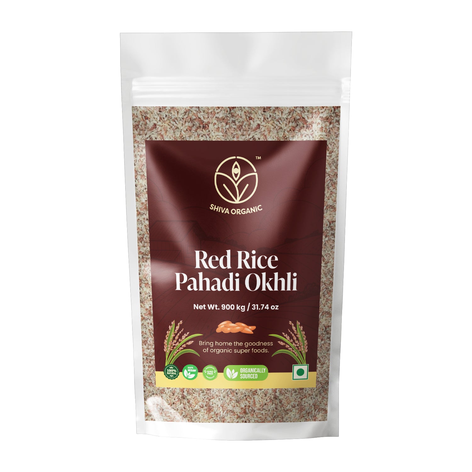 Pahadi Red Rice Okhli - Himalayan | Shiva Organic
